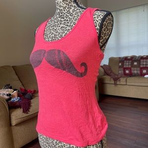 Delia*s Pink Mustache Tee